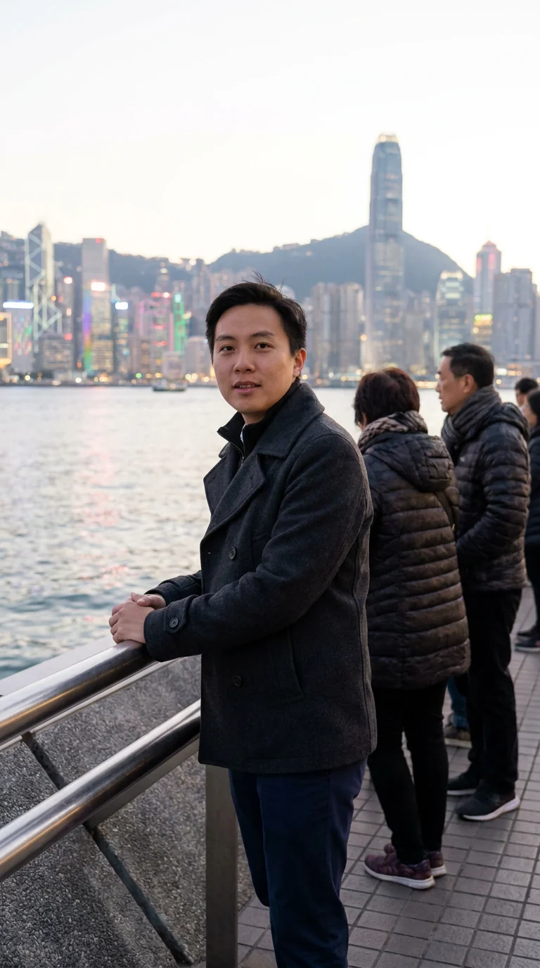 Story 示範:夜晚嘅維港海旁